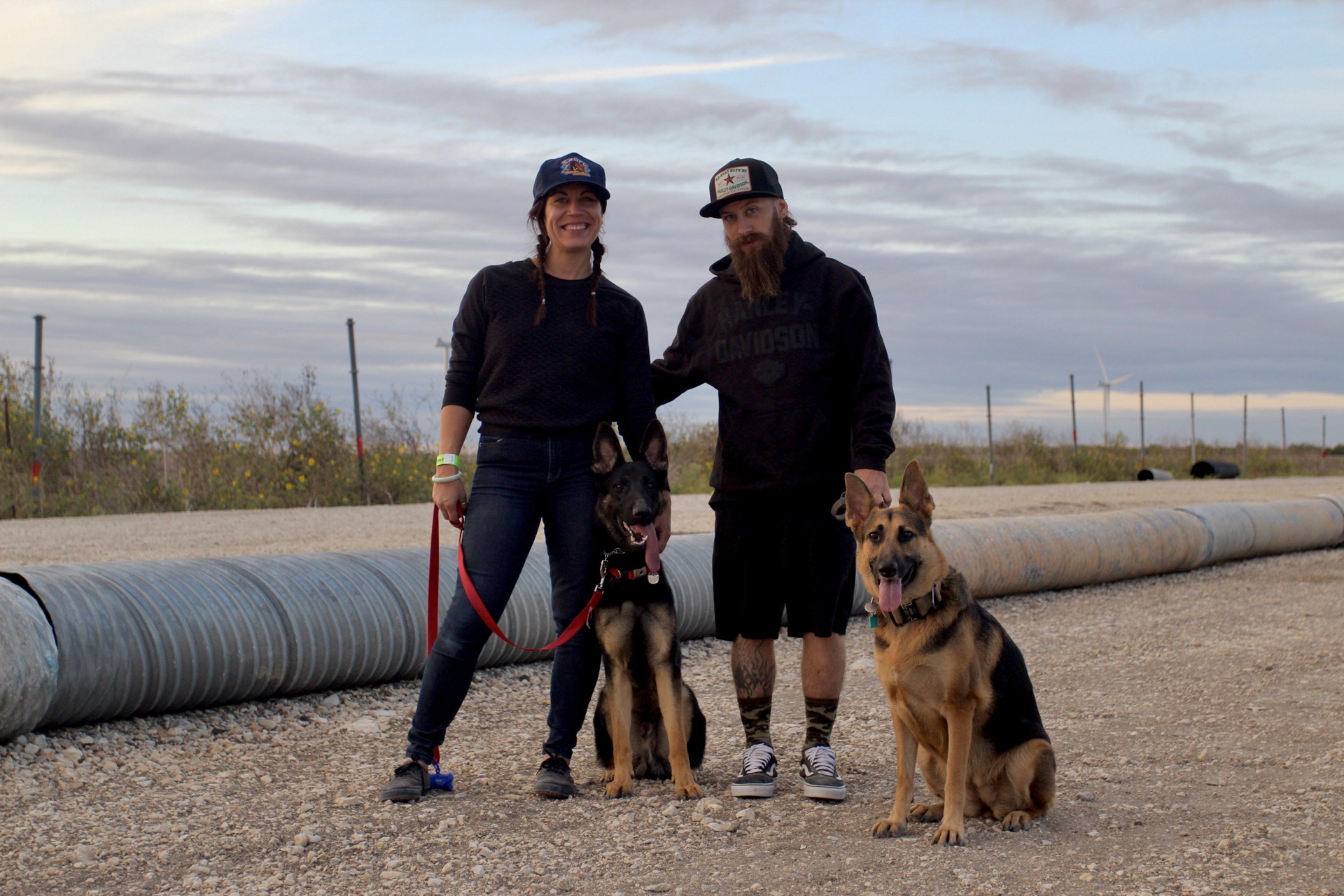 Tyler & Stacia with the dogs - shot by: Travis Bell